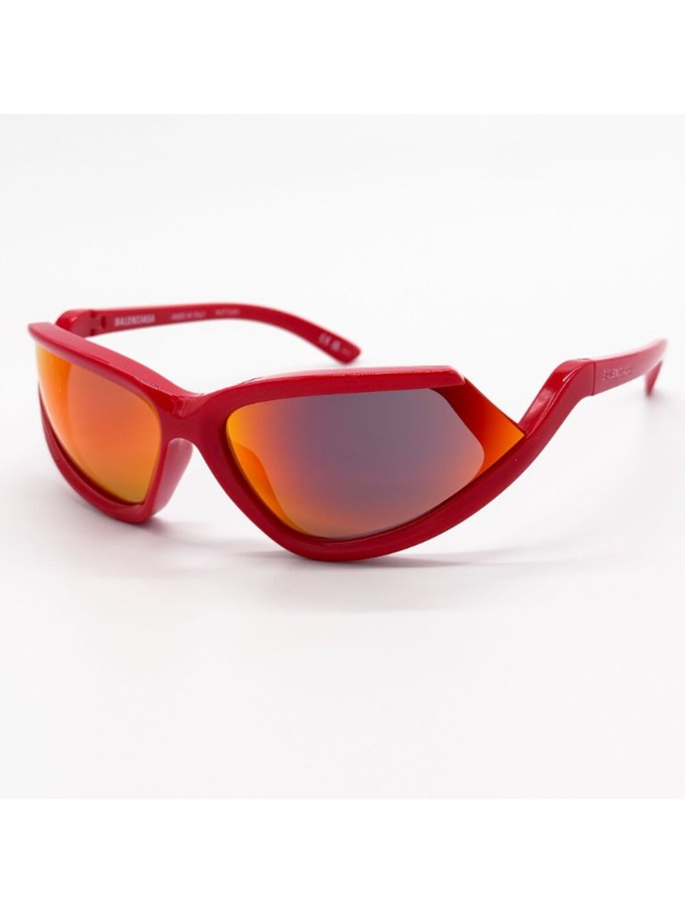 NEW BALENCIAGA BB0289S 005 SUNGLASSES RED GEOMETRIC UNISEX EYEWEAR BALENCIAGA - Picture 2 of 9